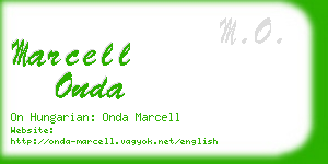 marcell onda business card